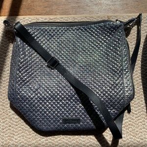 Vera Bradley silver quilted crossbody purse